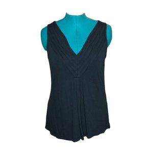 Merona Black V-Neck Pleated Tank Top